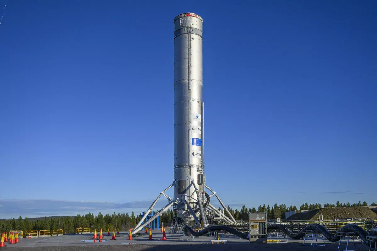 Themis T1H on the pad at Esrange