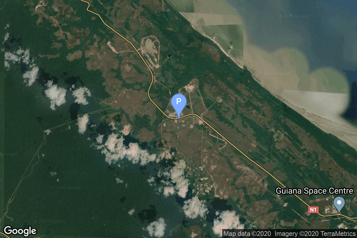 Map of Diamant Launch Area