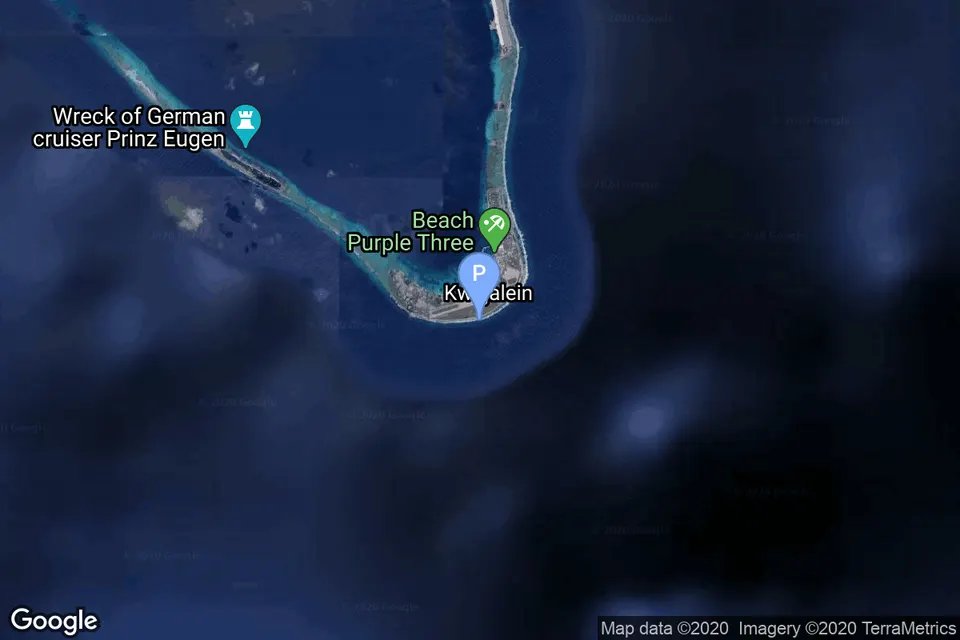 Map of Kwajalein Atoll